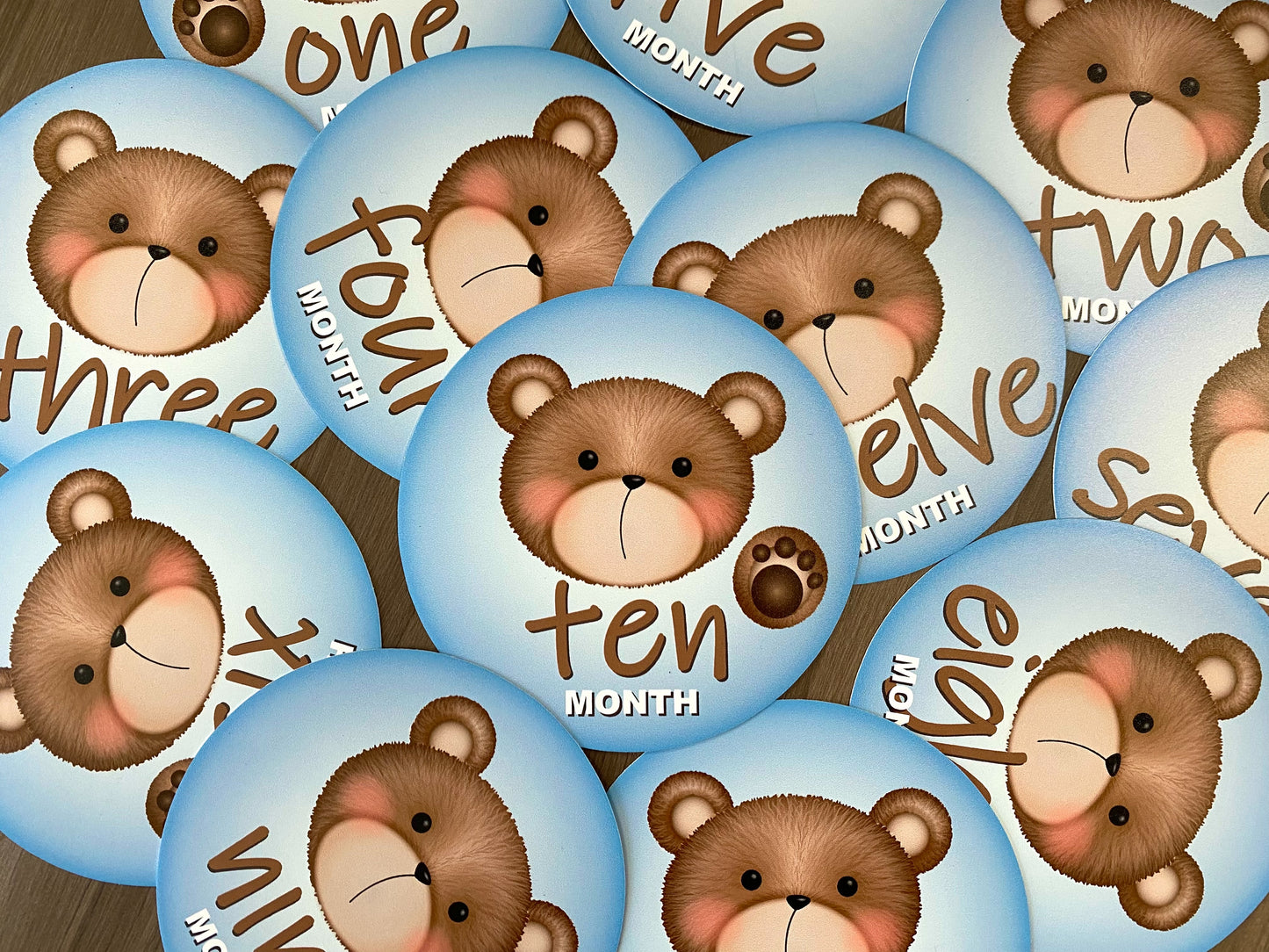 Yummy Bear Milestone Stickers