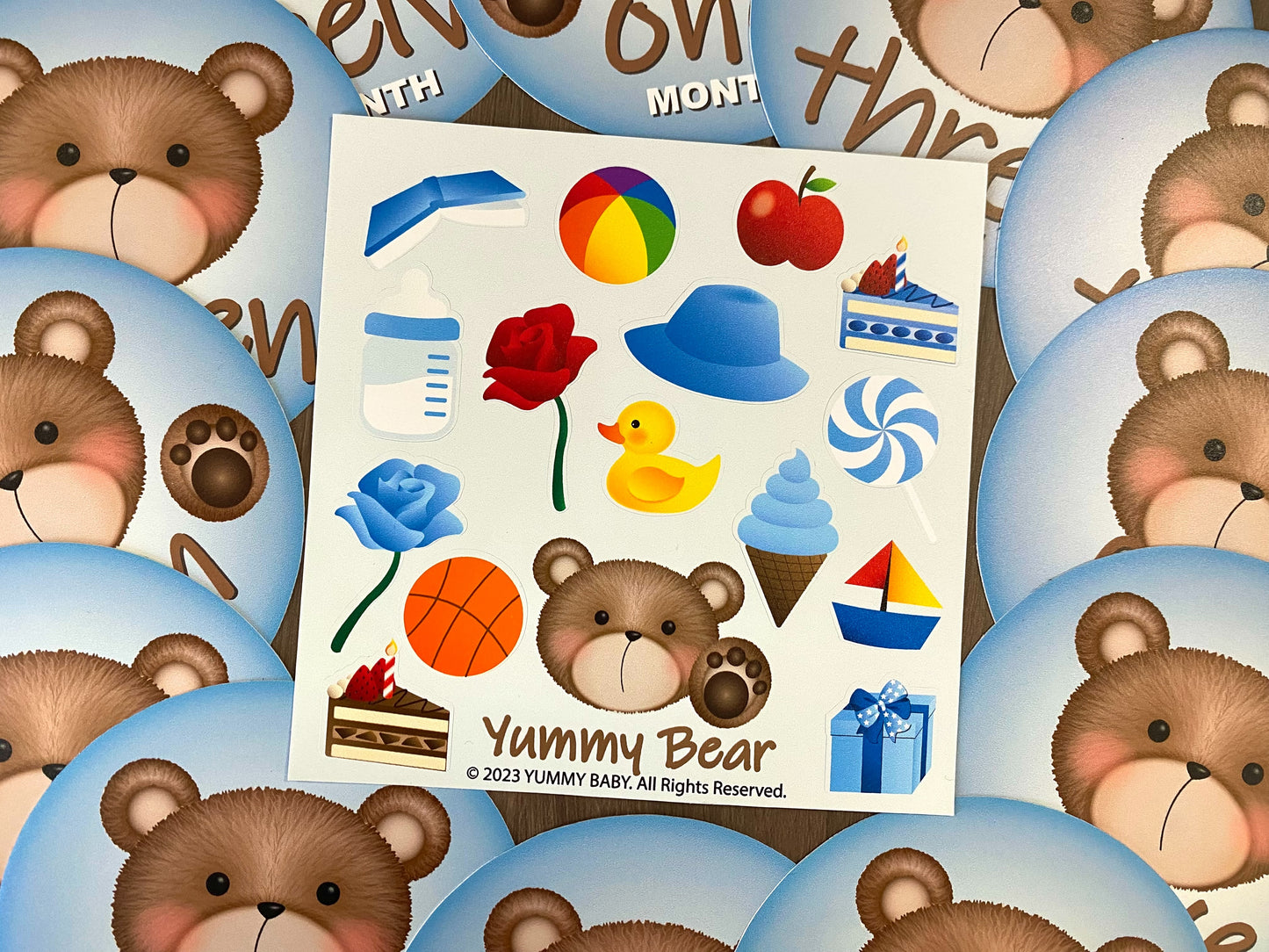 Yummy Bear Milestone Stickers