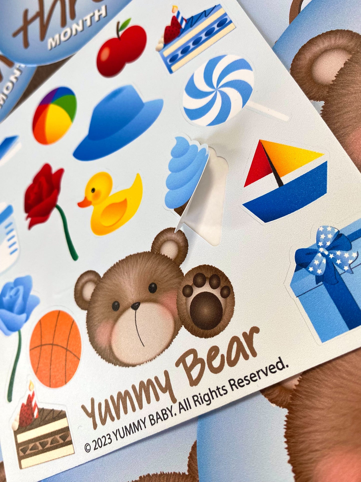 Yummy Bear Milestone Stickers